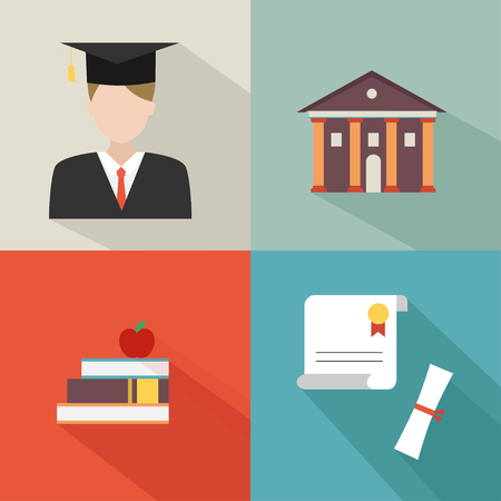 Education icons set.のイラスト素材