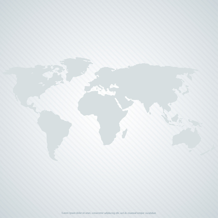 Gray world map on gray backgroundのイラスト素材