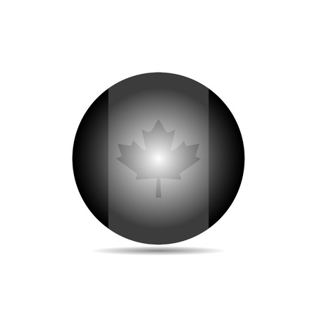 Canadian flag in a circle on a white backgroundのイラスト素材
