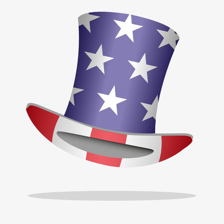 Flag of USA on a hatのイラスト素材