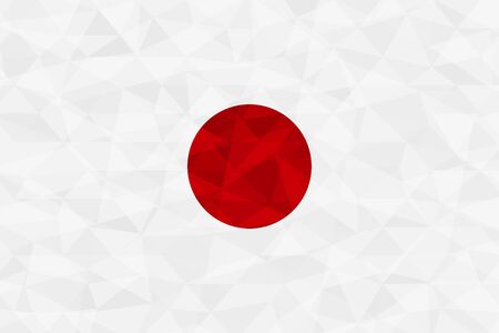 Japan flag polygonalのイラスト素材