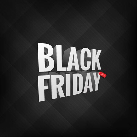 3D label Black Friday on black backgroundのイラスト素材