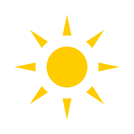 Yellow sun, Sun iconのイラスト素材