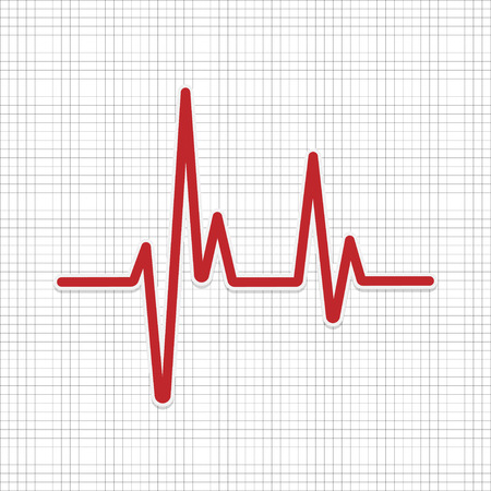 Heartbeat - Vector icon heartbeat line. Heartbeat icon for medical appsのイラスト素材