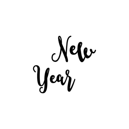 Happy New Year lettering. Text for greeting cardのイラスト素材