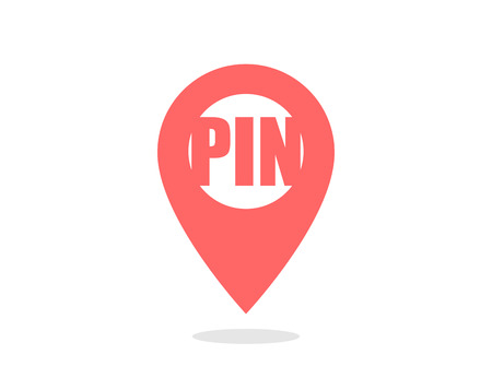Pin - Vector icon location pin. Map pin icon red colorのイラスト素材