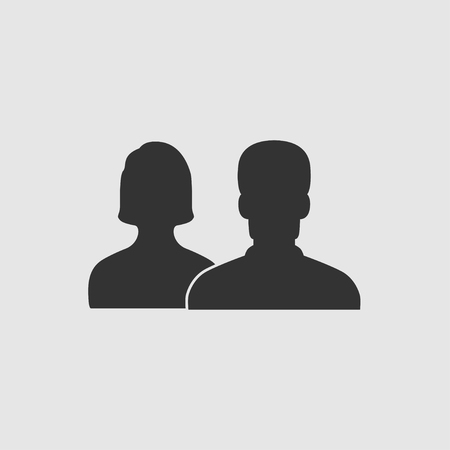People - Vector icon people. Men and Woman iconのイラスト素材