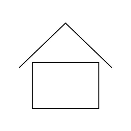 Home - Vector icon. House line vector iconのイラスト素材