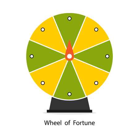 Wheel of fortune in flat style. Vector illustrationのイラスト素材