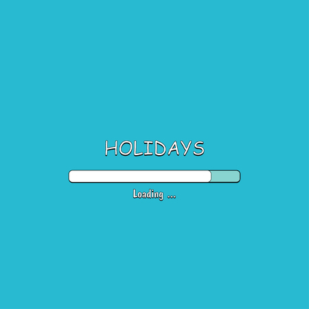 Loading Holidays in comic style, vector illustration