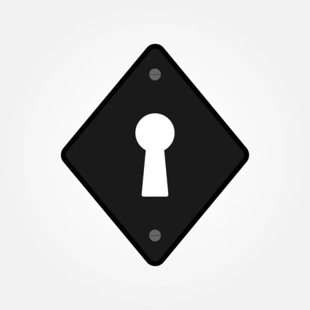 Keyhole in a flat vintage style for your websiteのイラスト素材