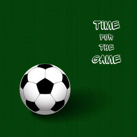 Soccer ball on a green background in the form of grassのイラスト素材