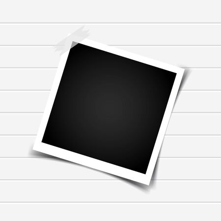 Retro photo frame with shadows vector illustration.のイラスト素材