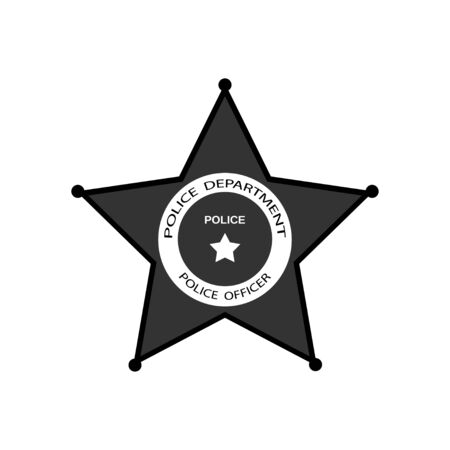 Police badge with starのイラスト素材