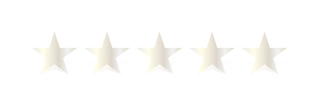 5 Stars, Rating stars in hotel business, White Gold Starのイラスト素材