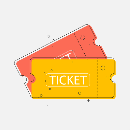 Ticket icon in trendy flat style, Vector illustrationのイラスト素材