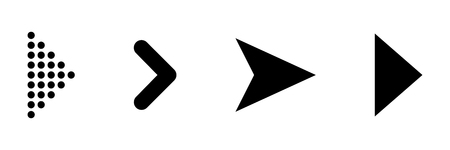 Set of black vector arrows. Arrows vector collection