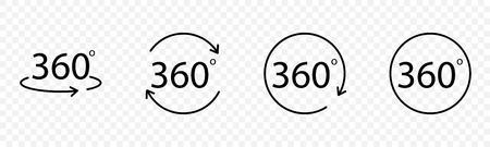 Set of 360 Degrees Vector iconsのイラスト素材