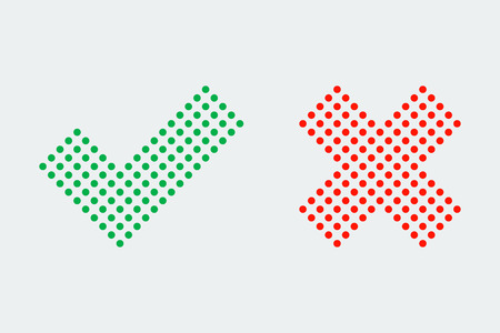 Check mark vector icons. Dots designのイラスト素材