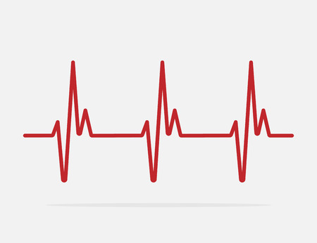 heartbeat line vector iconのイラスト素材