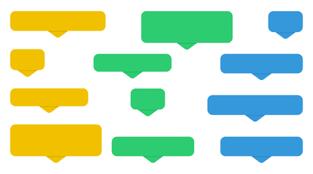 Messages bubbles flat design. Speech bubblesのイラスト素材
