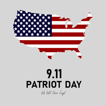 9/11 Patriot Day in USA. We Will Never Forget. 11 September. Patriot Day poster or banner. American...