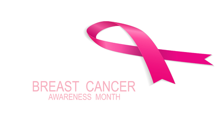 Breast cancer. Pink ribbon. National Breast Cancer Awareness Monthのイラスト素材