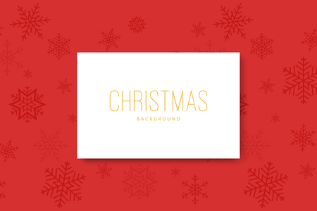 Realistic Snowflakes on red background. Christmas background. Vector illustrationのイラスト素材