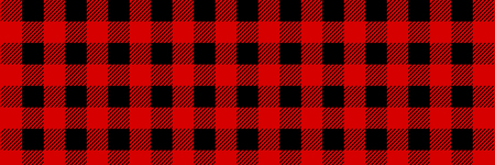 Lumberjack Buffalo Plaid Seamless Pattern. Red and Black Lumberjack. Seamless vector backgroundのイラスト素材