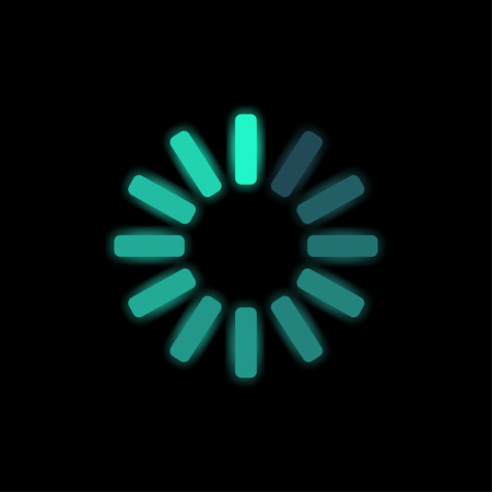 Neon Loading icon. Load. Load icon. Neon Loading icon on black background. Eps10のイラスト素材