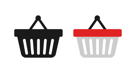 Shopping baskets in trendy flat style on blank background. Shopping baskets vector icons. Eps10のイラスト素材