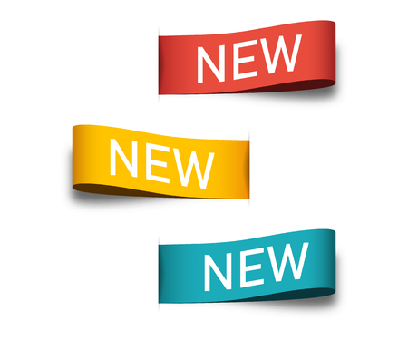 New tags or labels for your design. Colorful ribbon banners. Eps10のイラスト素材