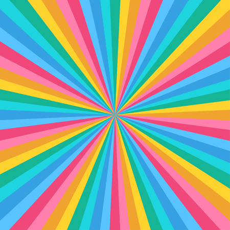 Colorful sun rays background in flat design. Vector illustration. Eps10のイラスト素材