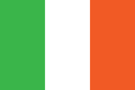 Flag Ireland in flat design. Flag Ireland background. Eps10のイラスト素材
