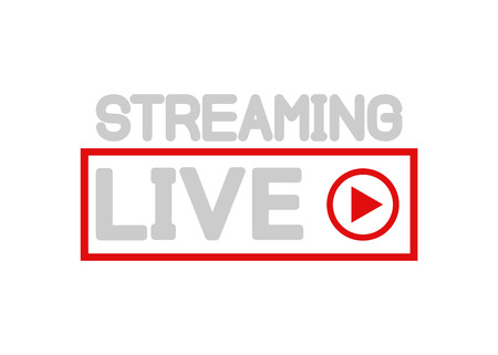 Live streaming and online video icon in flat design. Eps10のイラスト素材