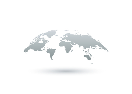 Earth map. Earth Globe icon. World map. Earth in flat design. Eps10のイラスト素材