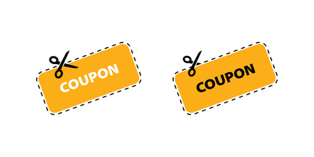 Coupon vector icon. Vector Discount Coupons icons. Coupon icons in flat design.のイラスト素材