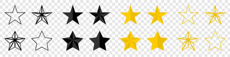 Stars. Stars vector icons. Black stars, isolated. Star vector icons, isolated. Vector illustration