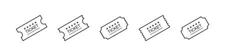 Vector Tickets Template Icons. Coupons. Vector illustration