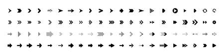 Arrows collection. Arrows black icons. Arrow vector icon. Arrows vector collectionのイラスト素材
