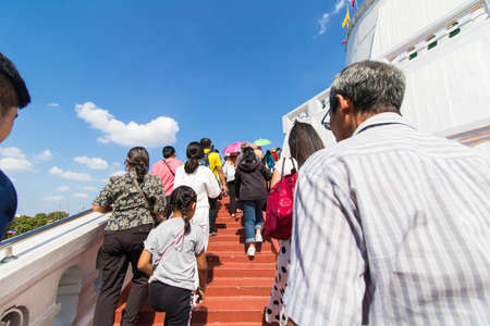 The Golden Mount Bangkok, Thailand - December 30,2019 : The Golden Mount (Wat Saket), where is most...
