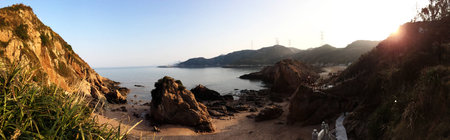 Stone in the seaの写真素材