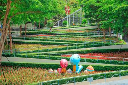 sculptures in the parkのeditorial素材