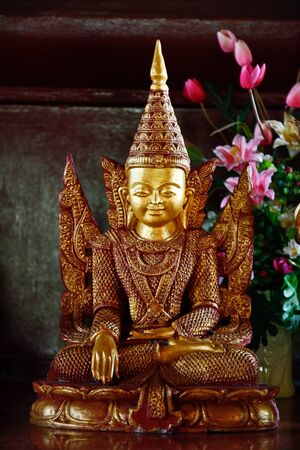 Buddha in chiangmai temple in the north of thailand.の写真素材