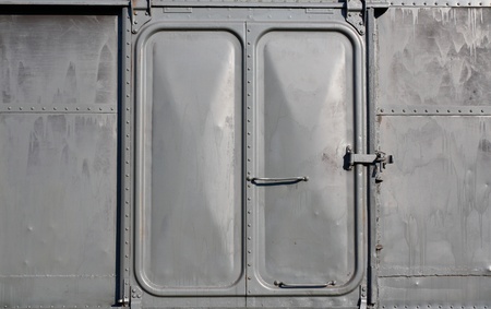 Door with old train in chiangmai railway station.の写真素材