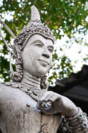 Thai style molding art in temple at Chiangmai province Thailandの写真素材