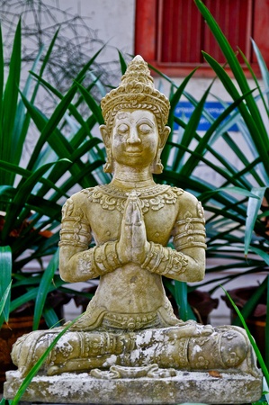 Thai style molding art in temple at Chiangmai province Thailandの写真素材