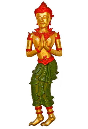 Thai style molding art in temple at Chiangmai province Thailandの写真素材