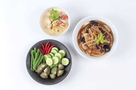 Organic Thai recipe as coconut milk and fermented soy bean sauce call Toa Jiaw Loan J  with mixed...