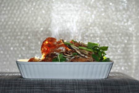 Aroma smell of Fried ginger with Tilapia fish  (Call Pla Nil Pad Khing in Thai)の写真素材